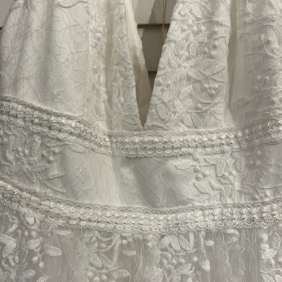 NWOT Sweetest Beloved White Mesh Embroidered Sleeveless Maxi Dress - Picture 8 of 9